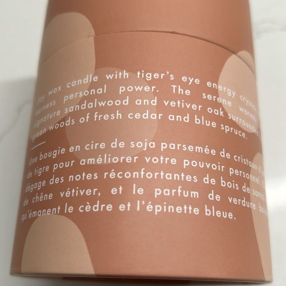 ✨Sold✨Auria Scented Crystal Soy Candle Tiger’s Eye 8.5 oz Sandalwood & Vetiver - Picture 8 of 9